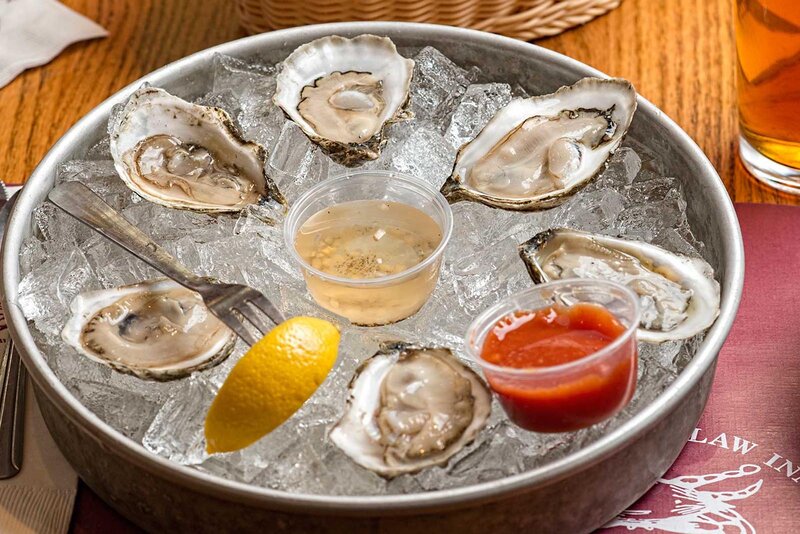 Oysters on the half shell appetizer